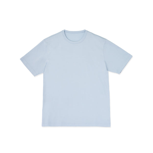 【日本製】 tシャツ メンズ 半袖 消臭 オーガニックコットン 綿100% クルーネック 無地 ライトブルー(2022-TS1-lbl)